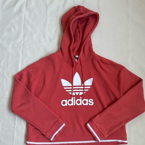 ADIDAS Trefoil Active Icon Cropped Hoodie - Picture 4 of 9